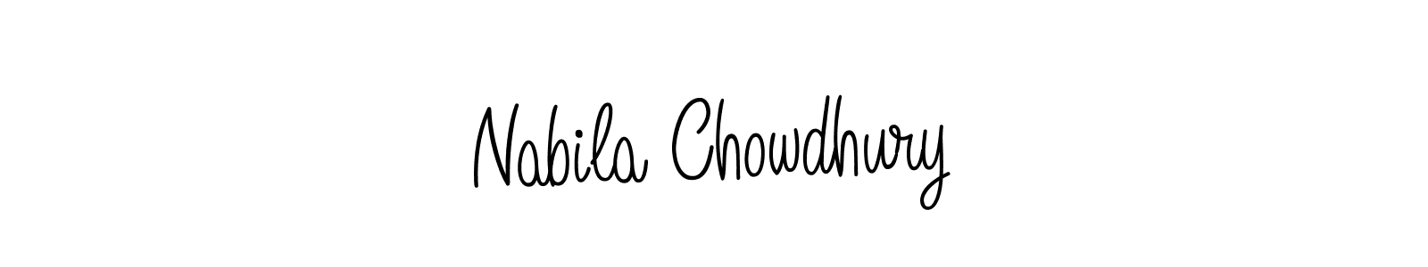 Make a beautiful signature design for name Nabila Chowdhury. With this signature (Angelique-Rose-font-FFP) style, you can create a handwritten signature for free. Nabila Chowdhury signature style 5 images and pictures png