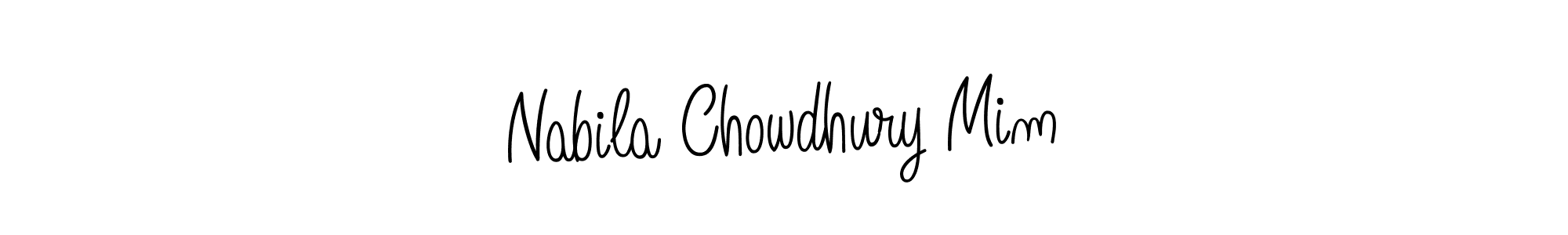 Make a beautiful signature design for name Nabila Chowdhury Mim. With this signature (Angelique-Rose-font-FFP) style, you can create a handwritten signature for free. Nabila Chowdhury Mim signature style 5 images and pictures png