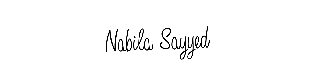 if you are searching for the best signature style for your name Nabila Sayyed. so please give up your signature search. here we have designed multiple signature styles  using Angelique-Rose-font-FFP. Nabila Sayyed signature style 5 images and pictures png