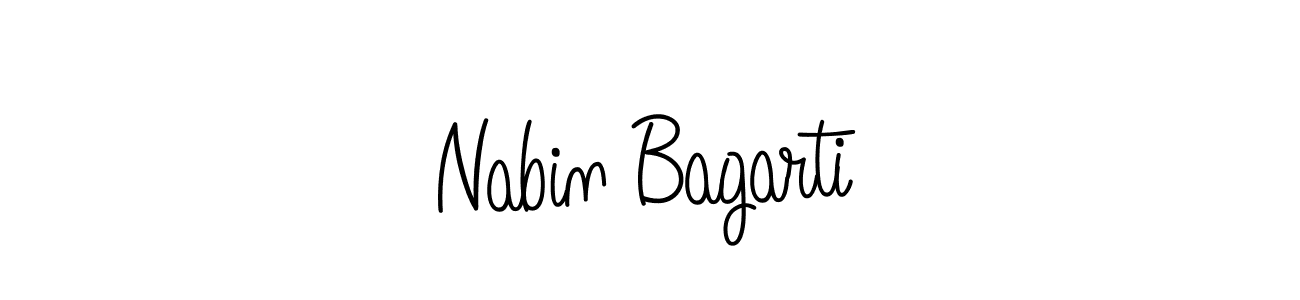 Use a signature maker to create a handwritten signature online. With this signature software, you can design (Angelique-Rose-font-FFP) your own signature for name Nabin Bagarti. Nabin Bagarti signature style 5 images and pictures png