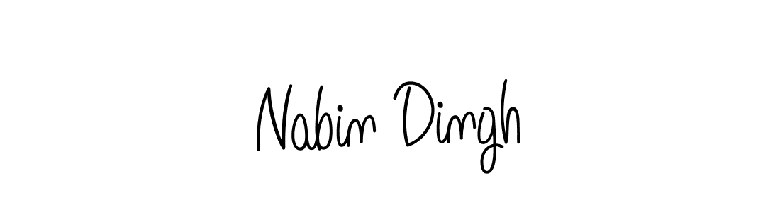 You should practise on your own different ways (Angelique-Rose-font-FFP) to write your name (Nabin Dingh) in signature. don't let someone else do it for you. Nabin Dingh signature style 5 images and pictures png