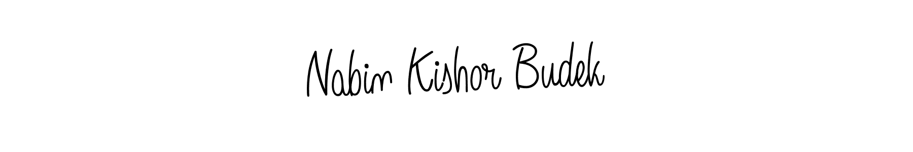 Create a beautiful signature design for name Nabin Kishor Budek. With this signature (Angelique-Rose-font-FFP) fonts, you can make a handwritten signature for free. Nabin Kishor Budek signature style 5 images and pictures png