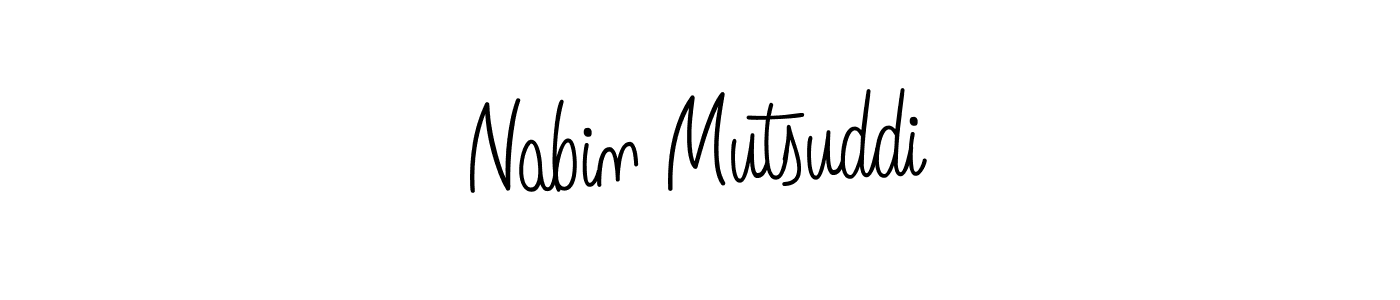 How to make Nabin Mutsuddi name signature. Use Angelique-Rose-font-FFP style for creating short signs online. This is the latest handwritten sign. Nabin Mutsuddi signature style 5 images and pictures png