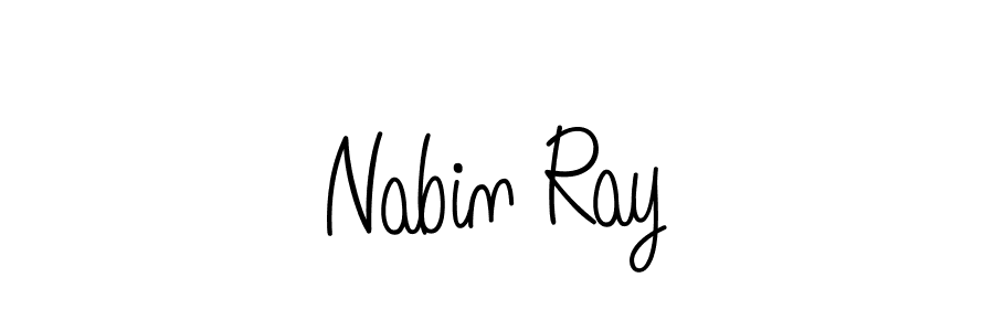 You should practise on your own different ways (Angelique-Rose-font-FFP) to write your name (Nabin Ray) in signature. don't let someone else do it for you. Nabin Ray signature style 5 images and pictures png