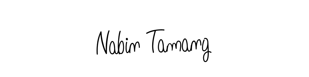 Make a beautiful signature design for name Nabin Tamang. With this signature (Angelique-Rose-font-FFP) style, you can create a handwritten signature for free. Nabin Tamang signature style 5 images and pictures png