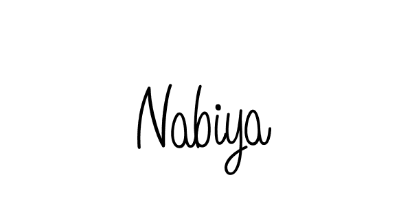 if you are searching for the best signature style for your name Nabiya. so please give up your signature search. here we have designed multiple signature styles  using Angelique-Rose-font-FFP. Nabiya signature style 5 images and pictures png