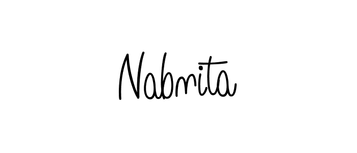 Use a signature maker to create a handwritten signature online. With this signature software, you can design (Angelique-Rose-font-FFP) your own signature for name Nabnita. Nabnita signature style 5 images and pictures png