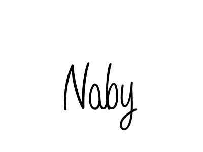 Use a signature maker to create a handwritten signature online. With this signature software, you can design (Angelique-Rose-font-FFP) your own signature for name Naby. Naby signature style 5 images and pictures png