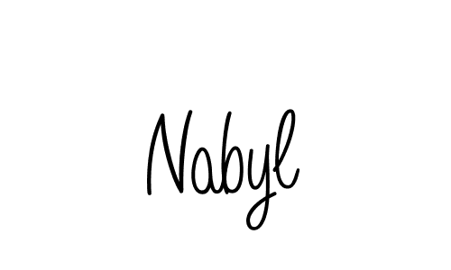 How to Draw Nabyl signature style? Angelique-Rose-font-FFP is a latest design signature styles for name Nabyl. Nabyl signature style 5 images and pictures png