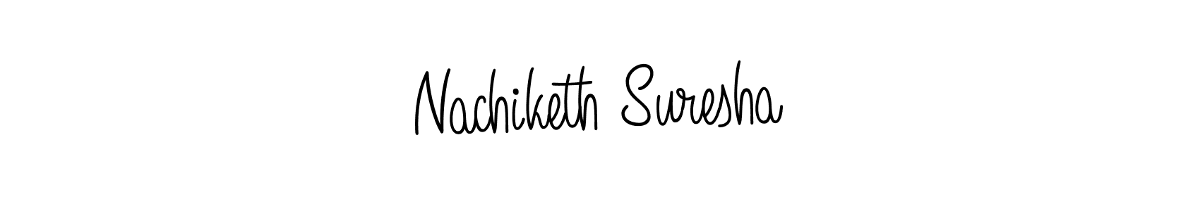 Create a beautiful signature design for name Nachiketh Suresha. With this signature (Angelique-Rose-font-FFP) fonts, you can make a handwritten signature for free. Nachiketh Suresha signature style 5 images and pictures png