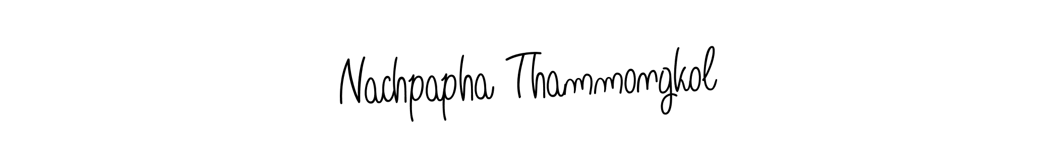 The best way (Angelique-Rose-font-FFP) to make a short signature is to pick only two or three words in your name. The name Nachpapha Thammongkol include a total of six letters. For converting this name. Nachpapha Thammongkol signature style 5 images and pictures png