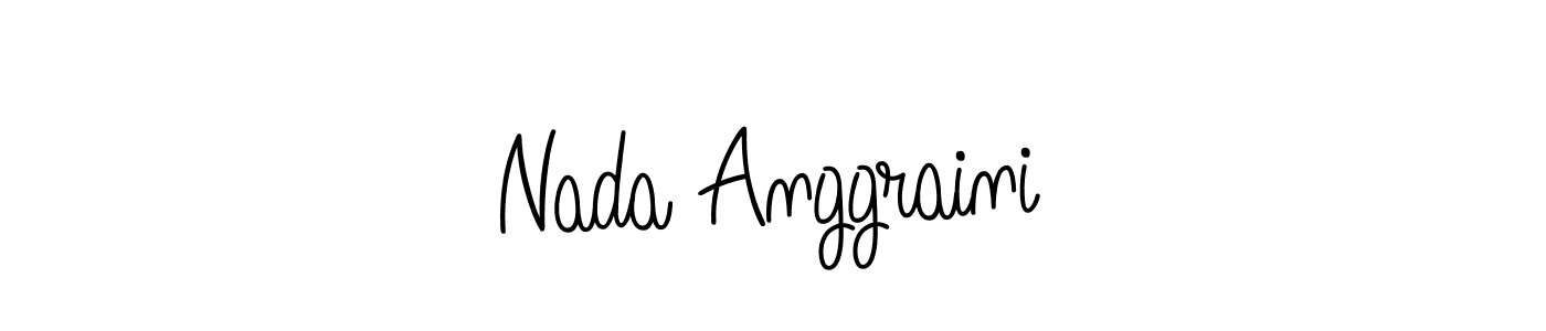 You should practise on your own different ways (Angelique-Rose-font-FFP) to write your name (Nada Anggraini) in signature. don't let someone else do it for you. Nada Anggraini signature style 5 images and pictures png