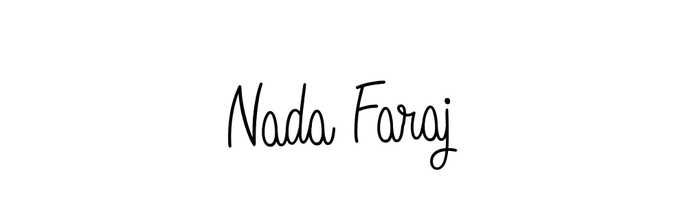Use a signature maker to create a handwritten signature online. With this signature software, you can design (Angelique-Rose-font-FFP) your own signature for name Nada Faraj. Nada Faraj signature style 5 images and pictures png