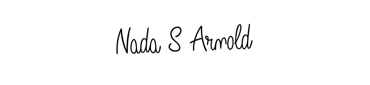 Use a signature maker to create a handwritten signature online. With this signature software, you can design (Angelique-Rose-font-FFP) your own signature for name Nada S Arnold. Nada S Arnold signature style 5 images and pictures png