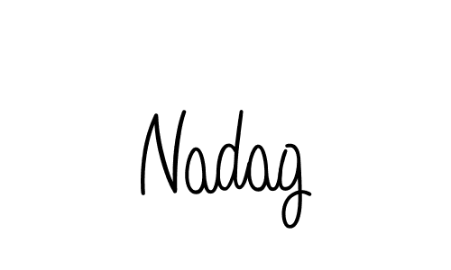 Make a beautiful signature design for name Nadag. With this signature (Angelique-Rose-font-FFP) style, you can create a handwritten signature for free. Nadag signature style 5 images and pictures png