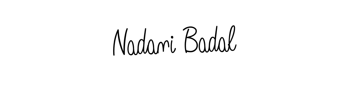 You should practise on your own different ways (Angelique-Rose-font-FFP) to write your name (Nadani Badal) in signature. don't let someone else do it for you. Nadani Badal signature style 5 images and pictures png
