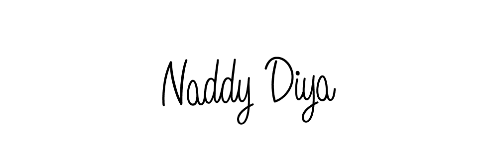 Naddy Diya stylish signature style. Best Handwritten Sign (Angelique-Rose-font-FFP) for my name. Handwritten Signature Collection Ideas for my name Naddy Diya. Naddy Diya signature style 5 images and pictures png