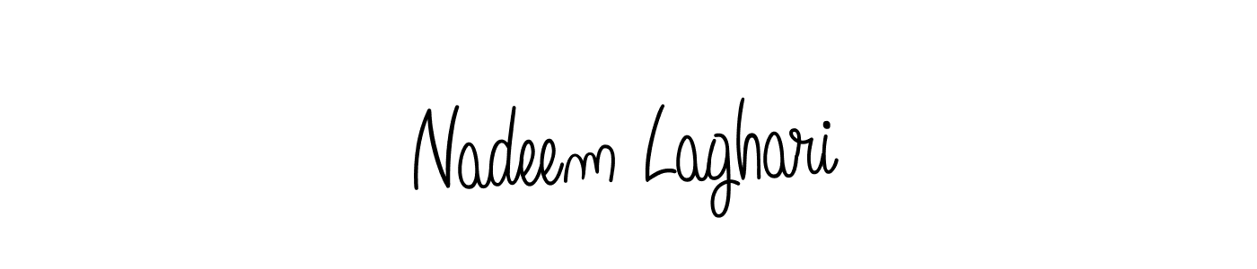 The best way (Angelique-Rose-font-FFP) to make a short signature is to pick only two or three words in your name. The name Nadeem Laghari include a total of six letters. For converting this name. Nadeem Laghari signature style 5 images and pictures png