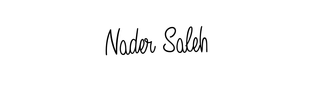You should practise on your own different ways (Angelique-Rose-font-FFP) to write your name (Nader Saleh) in signature. don't let someone else do it for you. Nader Saleh signature style 5 images and pictures png