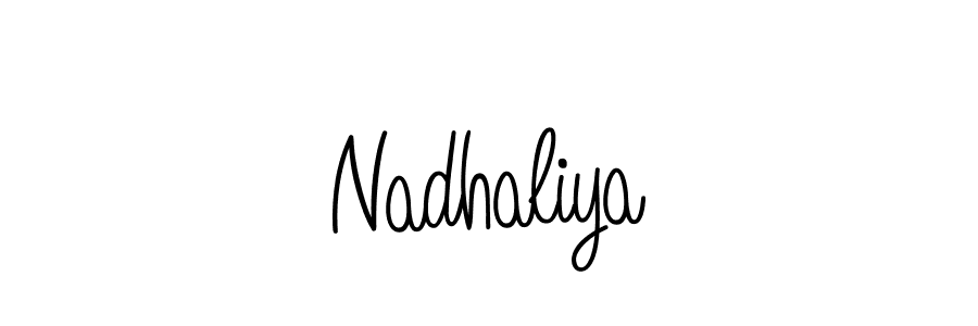 Nadhaliya stylish signature style. Best Handwritten Sign (Angelique-Rose-font-FFP) for my name. Handwritten Signature Collection Ideas for my name Nadhaliya. Nadhaliya signature style 5 images and pictures png