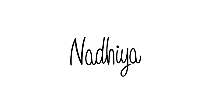 Make a beautiful signature design for name Nadhiya. Use this online signature maker to create a handwritten signature for free. Nadhiya signature style 5 images and pictures png