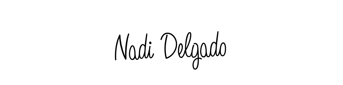 The best way (Angelique-Rose-font-FFP) to make a short signature is to pick only two or three words in your name. The name Nadi Delgado include a total of six letters. For converting this name. Nadi Delgado signature style 5 images and pictures png