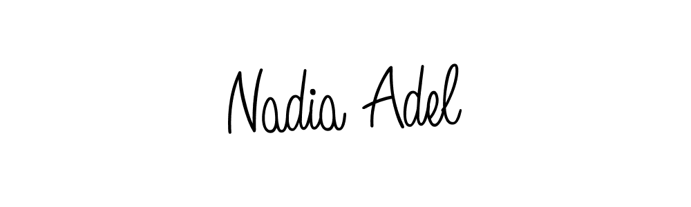 Use a signature maker to create a handwritten signature online. With this signature software, you can design (Angelique-Rose-font-FFP) your own signature for name Nadia Adel. Nadia Adel signature style 5 images and pictures png