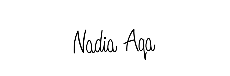 Similarly Angelique-Rose-font-FFP is the best handwritten signature design. Signature creator online .You can use it as an online autograph creator for name Nadia Aqa. Nadia Aqa signature style 5 images and pictures png