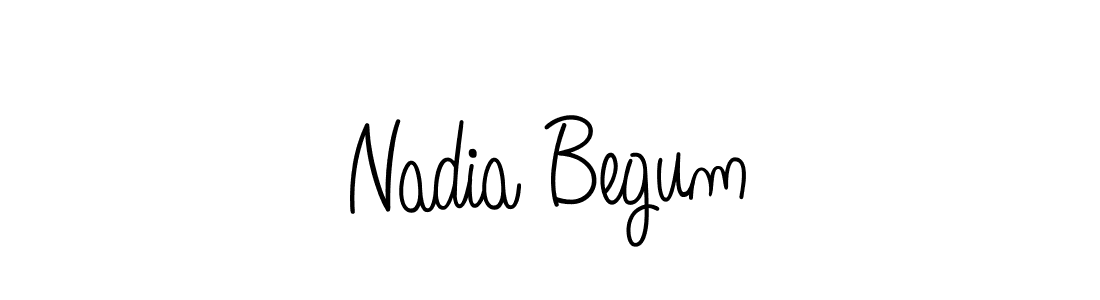 Design your own signature with our free online signature maker. With this signature software, you can create a handwritten (Angelique-Rose-font-FFP) signature for name Nadia Begum. Nadia Begum signature style 5 images and pictures png