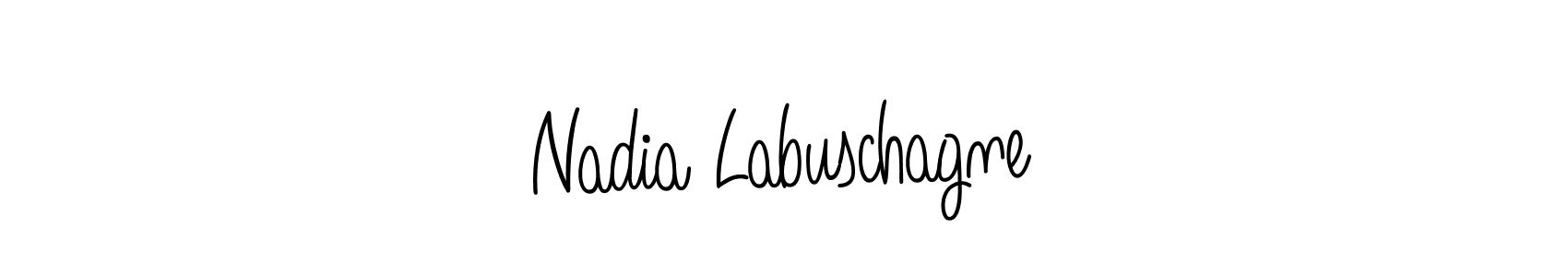 How to make Nadia Labuschagne name signature. Use Angelique-Rose-font-FFP style for creating short signs online. This is the latest handwritten sign. Nadia Labuschagne signature style 5 images and pictures png