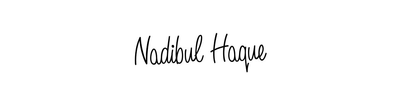 You should practise on your own different ways (Angelique-Rose-font-FFP) to write your name (Nadibul Haque) in signature. don't let someone else do it for you. Nadibul Haque signature style 5 images and pictures png