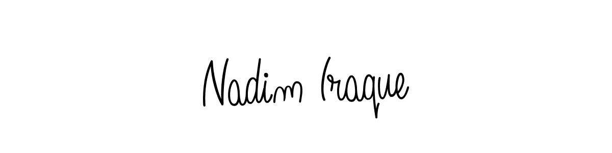 How to Draw Nadim Iraque signature style? Angelique-Rose-font-FFP is a latest design signature styles for name Nadim Iraque. Nadim Iraque signature style 5 images and pictures png