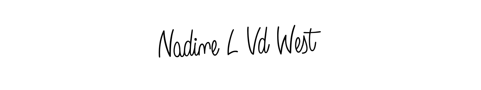 Create a beautiful signature design for name Nadine L Vd West. With this signature (Angelique-Rose-font-FFP) fonts, you can make a handwritten signature for free. Nadine L Vd West signature style 5 images and pictures png