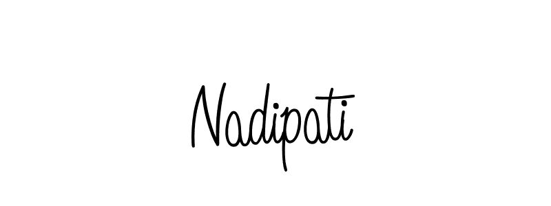 How to make Nadipati name signature. Use Angelique-Rose-font-FFP style for creating short signs online. This is the latest handwritten sign. Nadipati signature style 5 images and pictures png