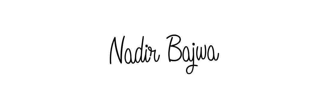 Nadir Bajwa stylish signature style. Best Handwritten Sign (Angelique-Rose-font-FFP) for my name. Handwritten Signature Collection Ideas for my name Nadir Bajwa. Nadir Bajwa signature style 5 images and pictures png