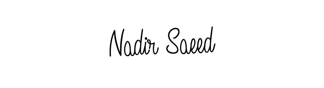 Design your own signature with our free online signature maker. With this signature software, you can create a handwritten (Angelique-Rose-font-FFP) signature for name Nadir Saeed. Nadir Saeed signature style 5 images and pictures png