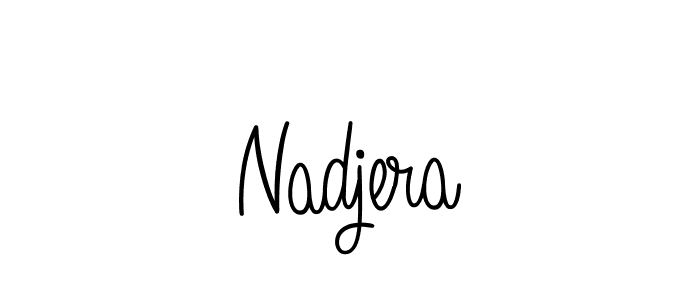 Nadjera stylish signature style. Best Handwritten Sign (Angelique-Rose-font-FFP) for my name. Handwritten Signature Collection Ideas for my name Nadjera. Nadjera signature style 5 images and pictures png