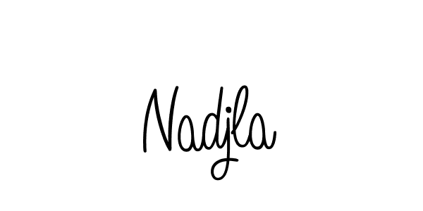 Nadjla stylish signature style. Best Handwritten Sign (Angelique-Rose-font-FFP) for my name. Handwritten Signature Collection Ideas for my name Nadjla. Nadjla signature style 5 images and pictures png