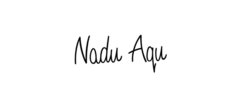 Create a beautiful signature design for name Nadu Aqu. With this signature (Angelique-Rose-font-FFP) fonts, you can make a handwritten signature for free. Nadu Aqu signature style 5 images and pictures png