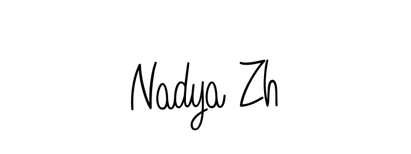 Use a signature maker to create a handwritten signature online. With this signature software, you can design (Angelique-Rose-font-FFP) your own signature for name Nadya Zh. Nadya Zh signature style 5 images and pictures png