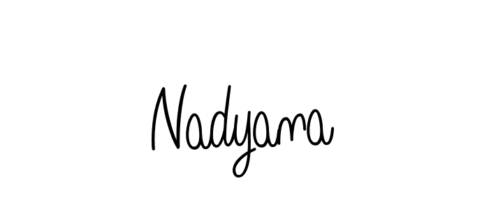 How to make Nadyana signature? Angelique-Rose-font-FFP is a professional autograph style. Create handwritten signature for Nadyana name. Nadyana signature style 5 images and pictures png