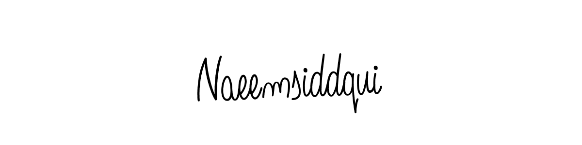 Use a signature maker to create a handwritten signature online. With this signature software, you can design (Angelique-Rose-font-FFP) your own signature for name Naeemsiddqui. Naeemsiddqui signature style 5 images and pictures png