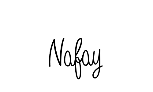 Use a signature maker to create a handwritten signature online. With this signature software, you can design (Angelique-Rose-font-FFP) your own signature for name Nafay. Nafay signature style 5 images and pictures png