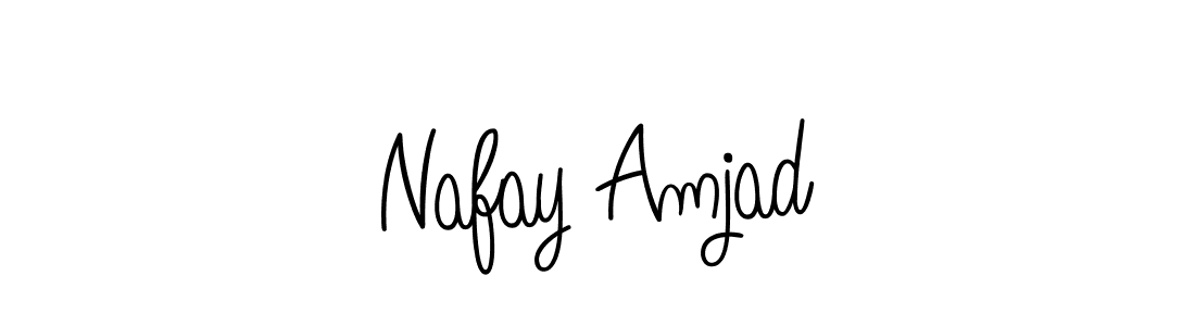 Make a beautiful signature design for name Nafay Amjad. With this signature (Angelique-Rose-font-FFP) style, you can create a handwritten signature for free. Nafay Amjad signature style 5 images and pictures png
