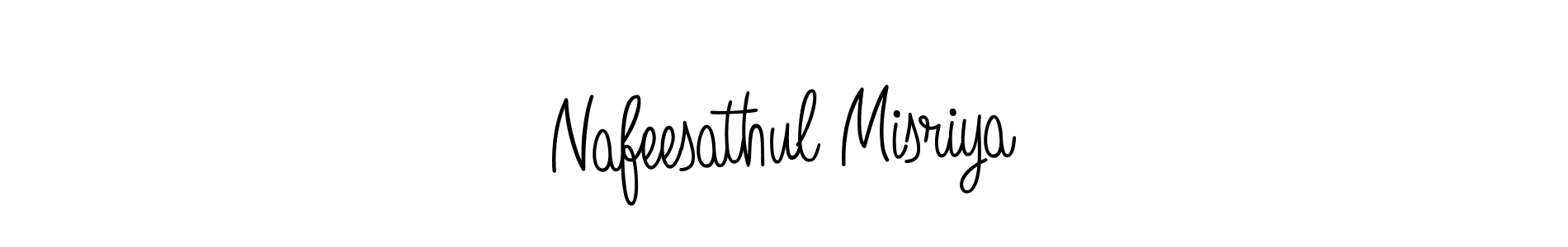 Use a signature maker to create a handwritten signature online. With this signature software, you can design (Angelique-Rose-font-FFP) your own signature for name Nafeesathul Misriya. Nafeesathul Misriya signature style 5 images and pictures png