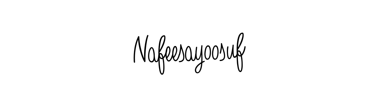 How to Draw Nafeesayoosuf signature style? Angelique-Rose-font-FFP is a latest design signature styles for name Nafeesayoosuf. Nafeesayoosuf signature style 5 images and pictures png