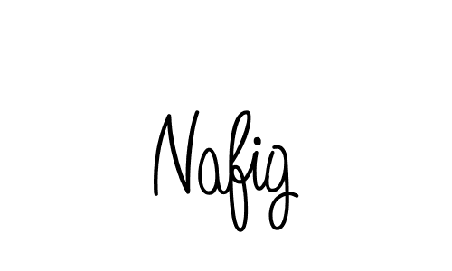 You should practise on your own different ways (Angelique-Rose-font-FFP) to write your name (Nafig) in signature. don't let someone else do it for you. Nafig signature style 5 images and pictures png