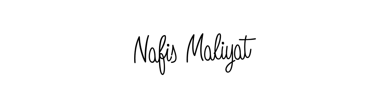 Create a beautiful signature design for name Nafis Maliyat. With this signature (Angelique-Rose-font-FFP) fonts, you can make a handwritten signature for free. Nafis Maliyat signature style 5 images and pictures png