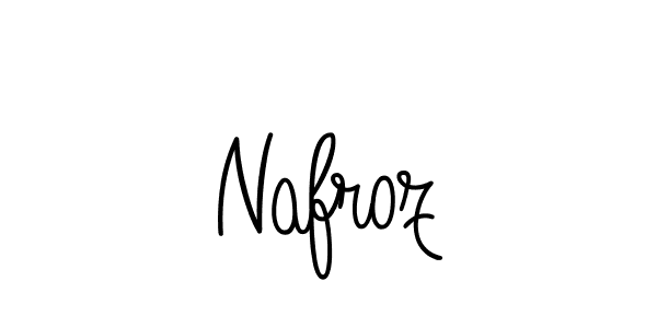 Make a beautiful signature design for name Nafroz. With this signature (Angelique-Rose-font-FFP) style, you can create a handwritten signature for free. Nafroz signature style 5 images and pictures png