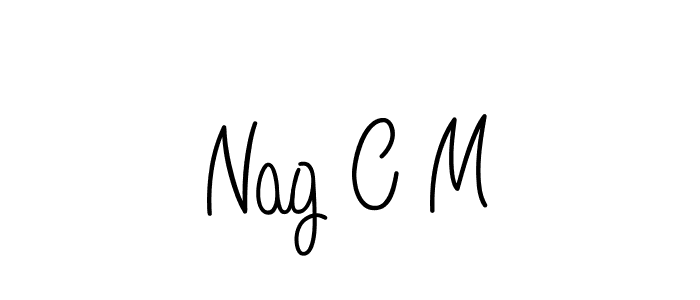 How to Draw Nag C M signature style? Angelique-Rose-font-FFP is a latest design signature styles for name Nag C M. Nag C M signature style 5 images and pictures png